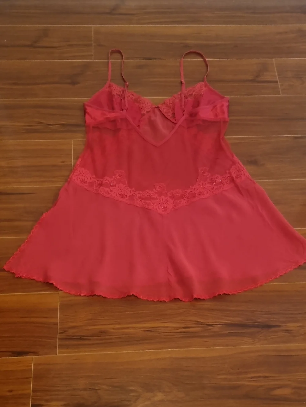 VICTORIA'S SECRET Vintage Babydoll Slip Dress Red Size Small - Picture 9 of 12